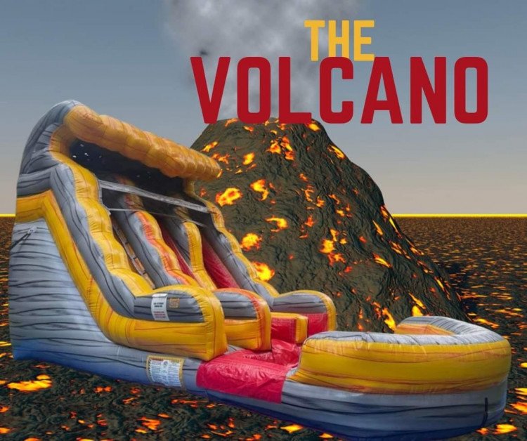 Dual Lane Volcano Slide