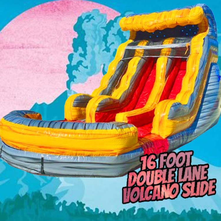 16' Dual Lane Volcano Slide