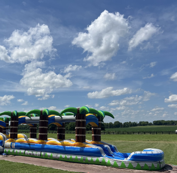 Dual lane slip n slide